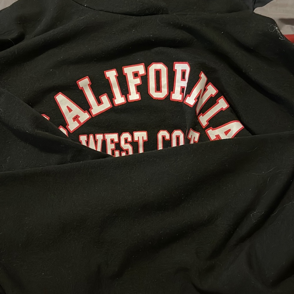 Black crop top Hoodie worn once like new size small never worn